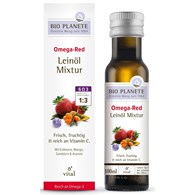 OMEGA RED - MIESZANKA Z OLEJEM LNIANYM (ROKITNIK, MANGO, ACEROLA, TRUSKAWKA) BIO 100 ml - BIO PLANETE