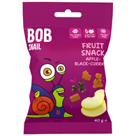 ŻELKI JABŁKO - CZARNA PORZECZKA BEZ ŻELATYNY BEZGLUTENOWE 40 g - BOB SNAIL