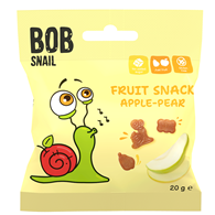 ŻELKI JABŁKO - GRUSZKA BEZ ŻELATYNY BEZGLUTENOWE 20 g - BOB SNAIL