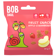 ŻELKI JABŁKO - TRUSKAWKA BEZ ŻELATYNY BEZGLUTENOWE 20 g - BOB SNAIL