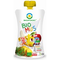 MUS ANANAS - BANAN - JABŁKO BEZGLUTENOWY BIO 120 g - BIOFOOD