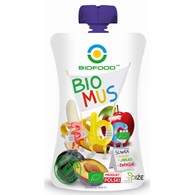 MUS ŚLIWKA - BANAN - JABŁKO BEZGLUTENOWY BIO 90 g - BIOFOOD