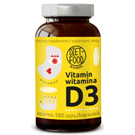 WITAMINA D3 (100 µg) 180 KAPSUŁEK - DIET-FOOD