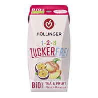 NAPÓJ O SMAKU BRZOSKWINIA - MARAKUJA BEZ CUKRU BIO 200 ml - HOLLINGER