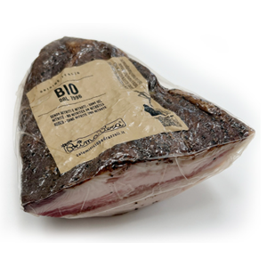 GUANCIALE Z CZARNYM PIEPRZEM BIO (około 0,7 kg) - PRIMAVERA (NA ZAMÓWIENIE)