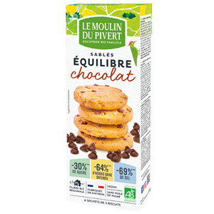 CIASTKA Z DROPSAMI CZEKOLADOWYMI BIO 150 g - LE MOULIN DU PIVERT
