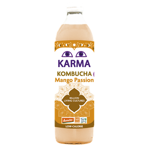 KOMBUCHA Z MANGO I MARAKUJĄ FAIR FOR LIFE DEMETER BIO 500 ml - KARMA KOMBUCHA