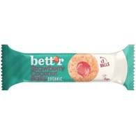 KULKI KOKOSOWE Z NADZIENIEM TRUSKAWKOWYM BEZGLUTENOWE BIO (3 x 15 g) 45 g - BETT'R