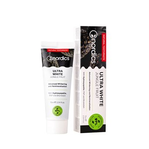 PASTA DO ZĘBÓW ULTRA WHITE JUNGLE FRUIT BEZ FLUORU 75 ml - NORDICS