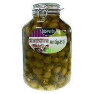 OLIWKI ZIELONE NADZIEWANE CZOSNKIEM BIO 4,75 kg (SŁOIK) - BIO-VERDE