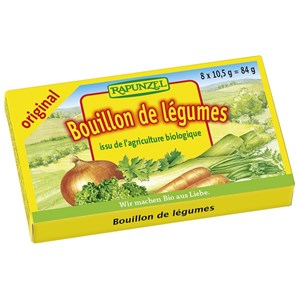 BULION - KOSTKI WARZYWNE BEZ DODATKU CUKRÓW BIO (8 x 10,5 g) 84 g - RAPUNZEL
