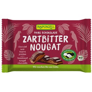 CZEKOLADA GORZKA Z NADZIENIEM NUGATOWYM BIO 100 g - RAPUNZEL