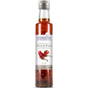 OLEJ DO PIZZY I MAKARONU Z OLIWĄ, POMIDORAMI I CHILI BIO 250 ml - BIO PLANETE