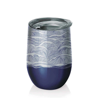 KUBEK TERMICZNY Z POKRYWKĄ BY THE SEA 420 ml - CHIC-MIC