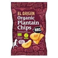 CHIPSY Z PLANTANA BBQ BEZGLUTENOWE BIO 80 g - EL ORIGEN