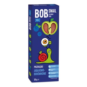 PRZEKĄSKA ROLL JABŁKO - BORÓWKA BEZ DODATKU CUKRÓW BEZGLUTENOWA 30 g - BOB SNAIL