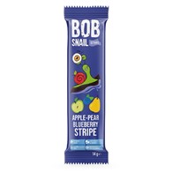 PRZEKĄSKA STRIPE JABŁKO - GRUSZKA - BORÓWKA BEZ DODATKU CUKRÓW BEZGLUTENOWA 14 g - BOB SNAIL