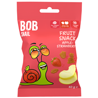 ŻELKI JABŁKO - TRUSKAWKA BEZ ŻELATYNY BEZGLUTENOWE 40 g - BOB SNAIL