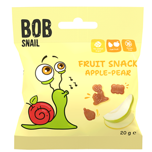 ŻELKI JABŁKO - GRUSZKA BEZ ŻELATYNY BEZGLUTENOWE 20 g - BOB SNAIL