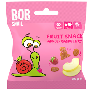 ŻELKI JABŁKO - MALINA BEZ ŻELATYNY BEZGLUTENOWE 20 g - BOB SNAIL
