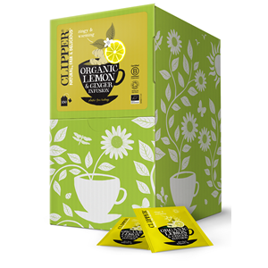 HERBATKA Z IMBIREM I CYTRYNĄ BIO (250 x 2,5 g) 625 g - CLIPPER