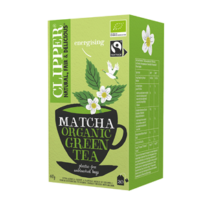 HERBATA ZIELONA Z ACEROLĄ I MATCHĄ FAIR TRADE BIO (20 x 2 g) 40 g - CLIPPER