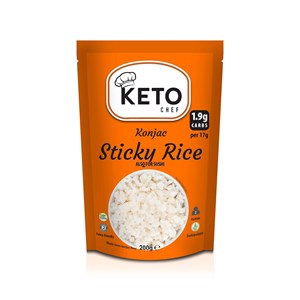 MAKARON KONJAC W KSZTAŁCIE RYŻU (STICKY RICE) DO SUSHI BEZGLUTENOWY 200 g - KETO CHEF (BETTER THAN FOODS)