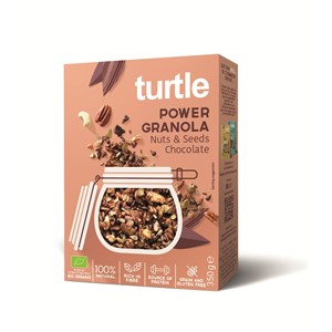GRANOLA CZEKOLADOWO - ORZECHOWA Z NASIONAMI BEZGLUTENOWA BIO 350 g - TURTLE
