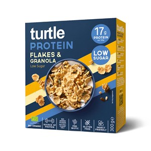 PŁATKI PROTEINOWE Z GRANOLĄ BEZGLUTENOWE BIO 300 g - TURTLE