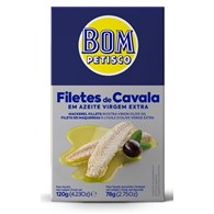 MAKRELA FILETY W OLIWIE Z OLIWEK EXTRA VIRGIN 120 g (78 g) - BON APPETIT (BOM PETISCO)
