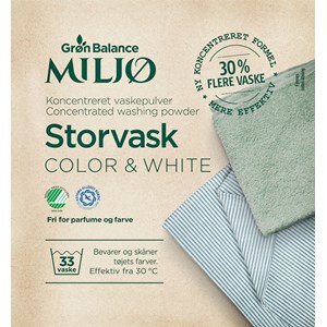PROSZEK DO PRANIA BIAŁYCH I KOLOROWYCH UBRAŃ (KONCENTRAT) ECO 1,8 kg (33 PRANIA) - GRON BALANCE