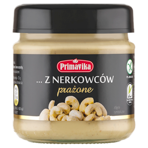 KREM Z ORZECHÓW NERKOWCA SOLONY BEZGLUTENOWY 185 g - PRIMAVIKA