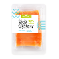 ŁOSOŚ WĘDZONY ROŚLINNY PLASTRY 100 g - WELL WELL