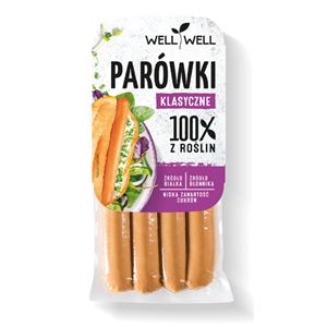 PARÓWKI ROŚLINNE KLASYCZNE 200 g - WELL WELL