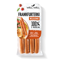 FRANKFURTERKI WĘDZONE ROŚLINNE 180 g - WELL WELL