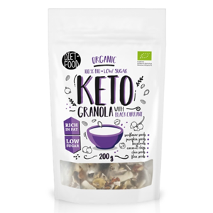 GRANOLA CZARNA PORZECZKA KETO BIO 200 g - DIET-FOOD
