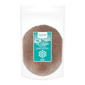 SÓL CZARNA KALA NAMAK DROBNO MIELONA 1 kg - CRYSTALLINE PLANET