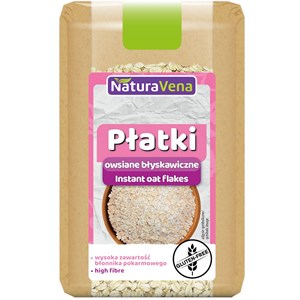 PŁATKI OWSIANE BŁYSKAWICZNE BEZGLUTENOWE 300 g - NATURAVENA