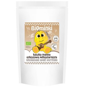 KASZKA MANNA ORKISZOWA PEŁNOZIARNISTA BEZ DODATKU CUKRÓW BIO 200 g - BIOMINKI