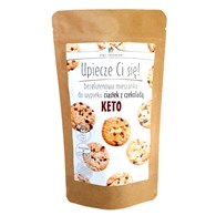 MIESZANKA DO WYPIEKU CIASTEK Z CZEKOLADĄ BEZ DODATKU CUKRÓW BEZGLUTENOWA KETO 365 g - PIĘĆ PRZEMIAN