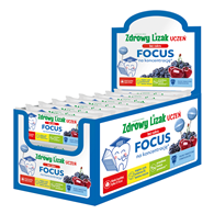 LIZAK O SMAKU WIŚNIA - JAGODA NA KONCENTRACJĘ BEZ CUKRU BEZGLUTENOWY 6 g - ZDROWY LIZAK (MNIAM MNIAM)