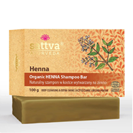 SZAMPON DO WŁOSÓW W KOSTCE Z HENNĄ ECO 100 g - SATTVA (AYURVEDA)
