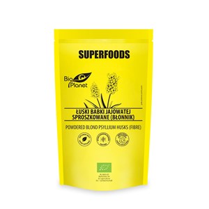 ŁUSKI BABKI JAJOWATEJ SPROSZKOWANE (BŁONNIK) BIO 150 g - BIO PLANET SUPERFOODS