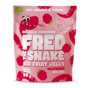 ŻELKI MALINA BEZ ŻELATYNY BIO 30 g - DIET-FOOD (FRED THE SNAKE)