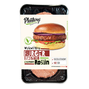 BURGER ROŚLINNY BRASATO BEZGLUTENOWY 200 g - PLANTWAY