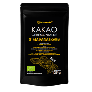 KAKAO CEREMONIALNE - TABLICZKA GORZKA 100 % KAKAO BIO 125 g - ISLAVERDE (SEGURA)