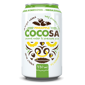 WODA KOKOSOWA Z SOKIEM Z ANANASA 330 ml - DIET-FOOD (COCOSA)