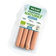 PARÓWKI DELIKATNE BEZGLUTENOWE BIO 150 g - WASĄG (NA ZAMÓWIENIE)