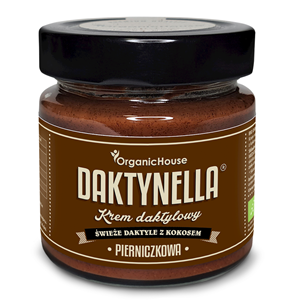 KREM KOKOS - DAKTYLE MEDJOOL - PIERNICZKOWY BEZGLUTENOWY BIO 190 g - ORGANICHOUSE (DAKTYNELLA) (PRODUKT SEZONOWY)