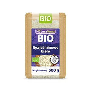 RYŻ JAŚMINOWY BIAŁY BEZGLUTENOWY BIO 500 g - NATURAVENA